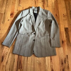 DKNY Plaid Oversized Blazer
